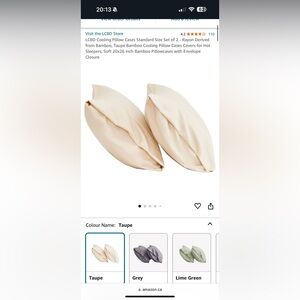 2 Bamboo Cooling Pillow Cases